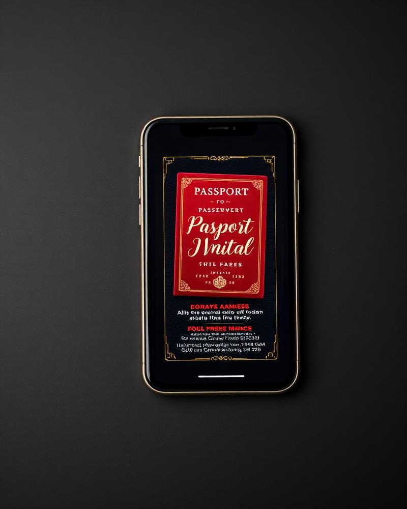 Modelo de invitación digital Pasaporte